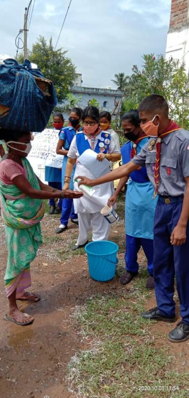 Hand wash and mask distribution program