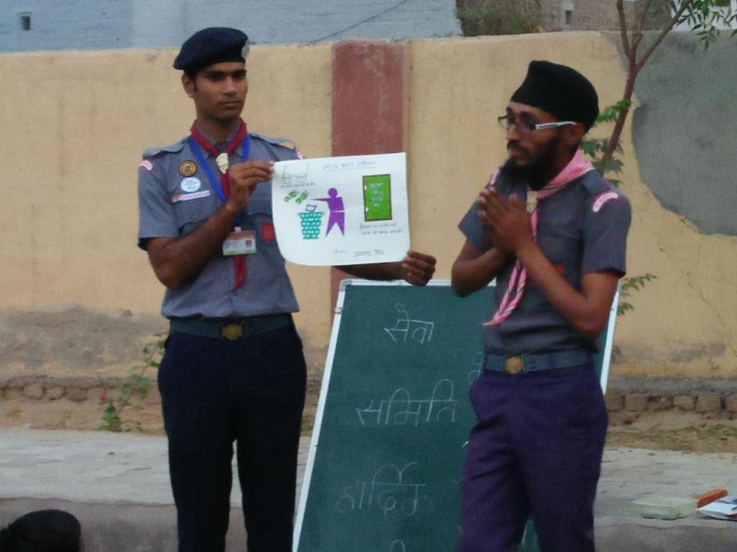 The children gave information about hygiene.