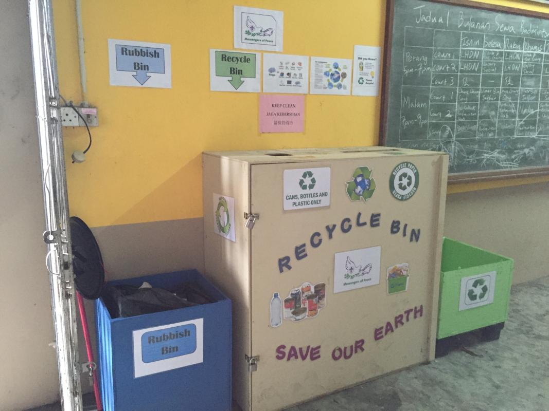 Upgrading the recycle bin & Donation of recyclable substances to