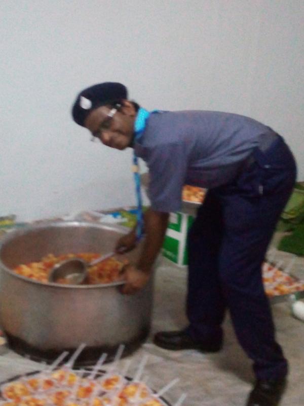 Service at shanthi gruha(state head quarters)