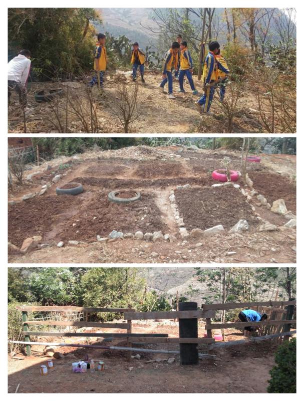 Creating Nachung flower garden 