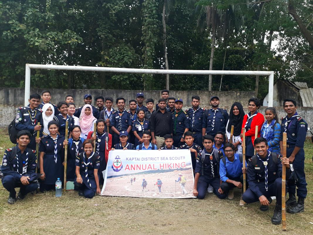কাপ্তাই জেলা নৌ স্কাউটস এর উদ্দ্যেগে বাৎসরিক হাইকিং অনুষ্ঠিত।