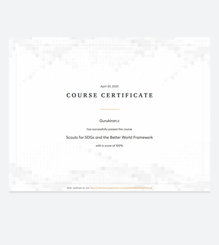 Gurukiran course certificate