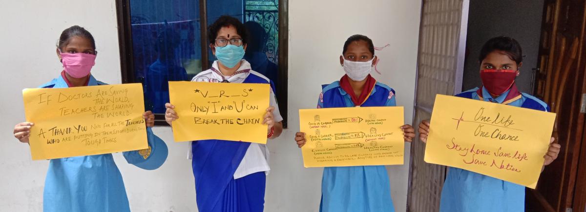 ##challenge A, 4##VISIBILITY ##AWARENESS THROUGH POSTERS ON COVID 19##