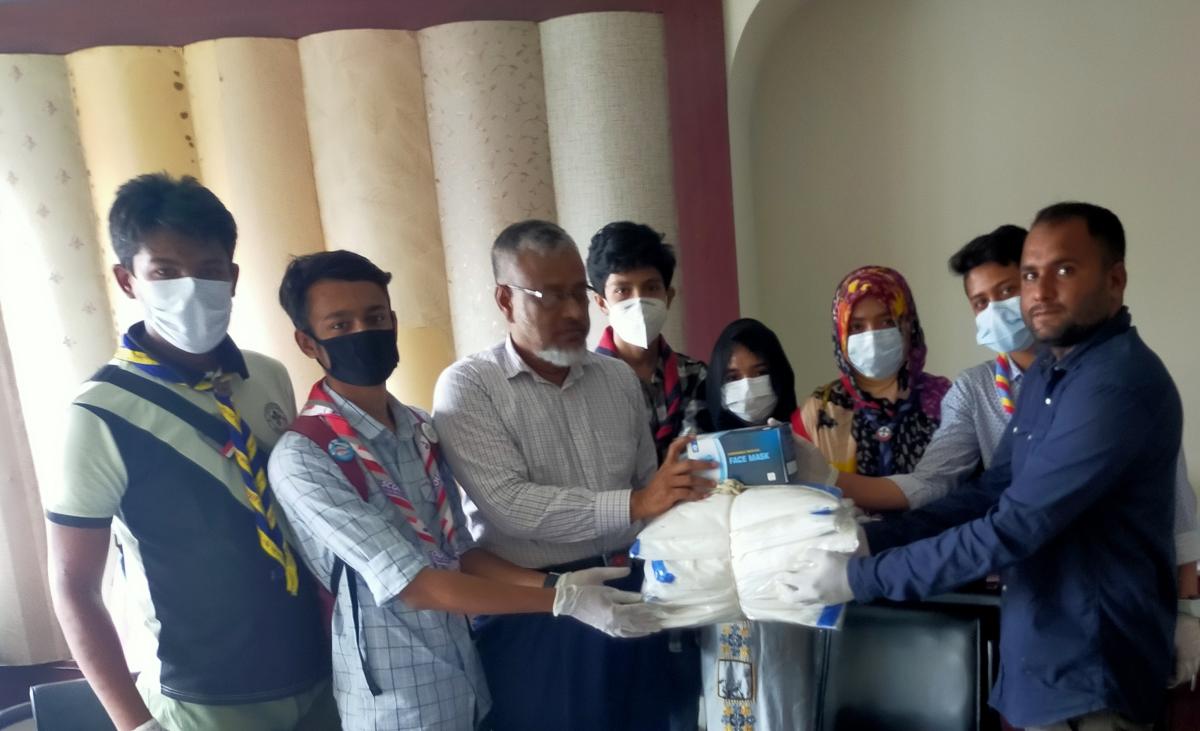 পিপিই ও মাস্ক বিতরন ২০২০