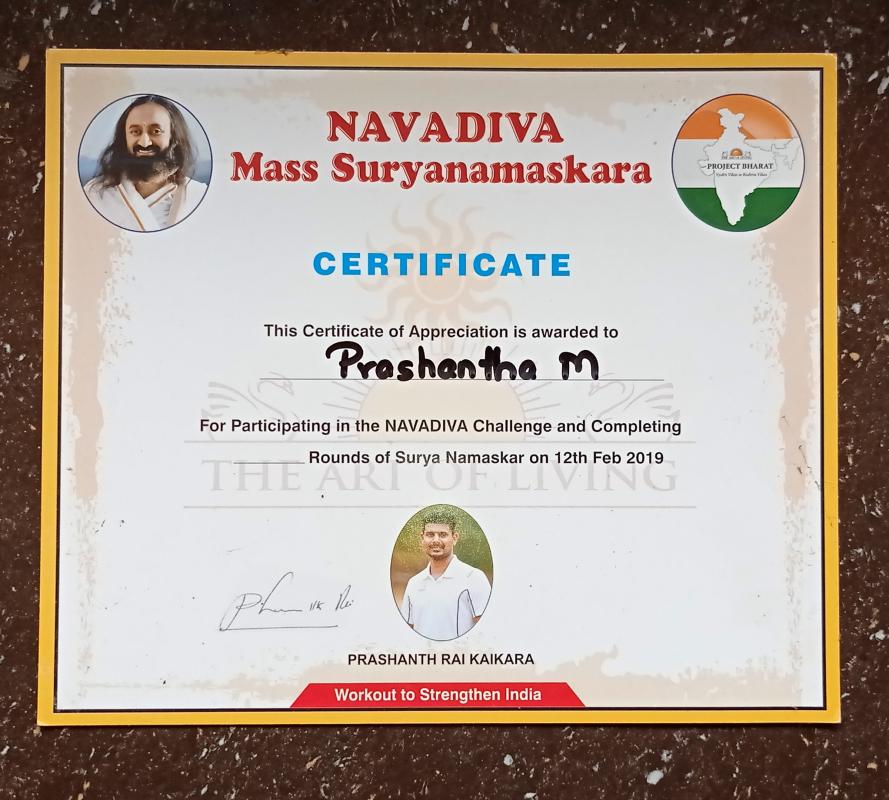 Navadiva mass suryanamaskara yoga program
