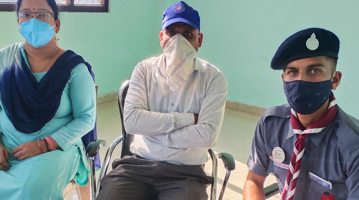 Giving Service on COVID19 Vaccination center.