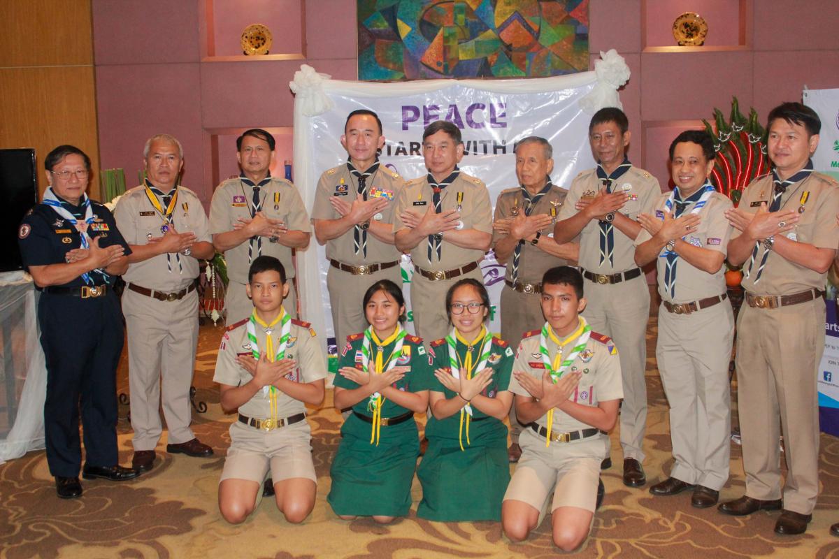 Organized the exhibition "Messengers of Peace" at the annual meeting of the Thailand Scout Council,2017