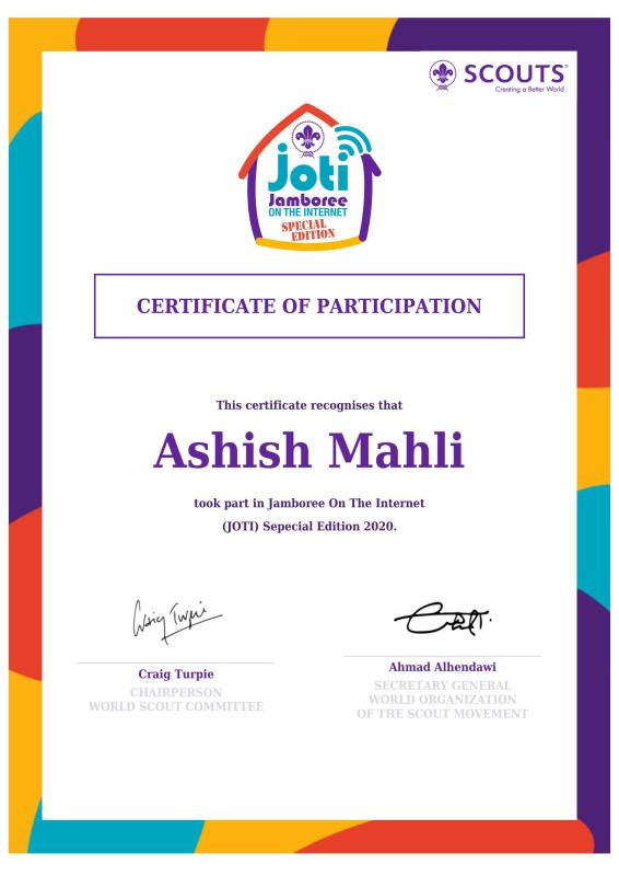 Jamboree on the internet jota - joti special edition 2020