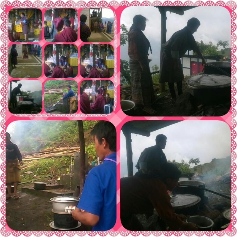 recitation and helping in the kitchen on parinirvana day