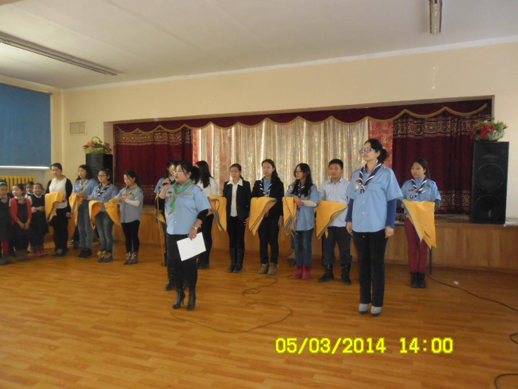New cubs in 18th Group of Khan -Uul district Scout Council, Ulaanbaatar, Mongolia