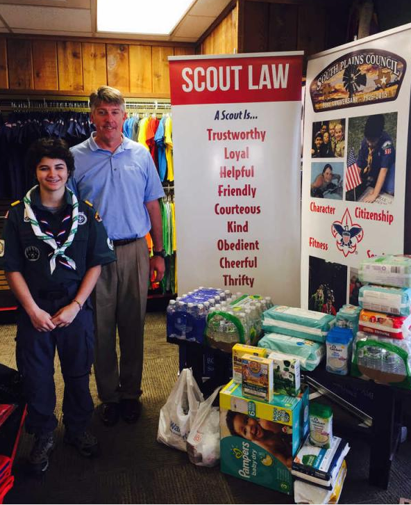 Scouts Supporting Blanco River Flood victims