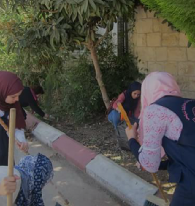 We're in a continuous voluntery work in the Eldery House of Nablus
