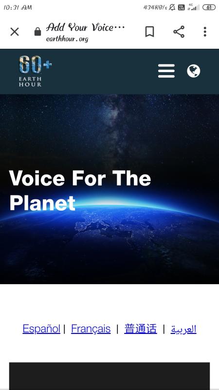 Voice for the planet...⚜️⚜️⚜️