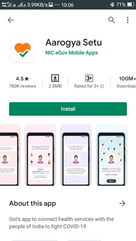  install please Arogya Setu app