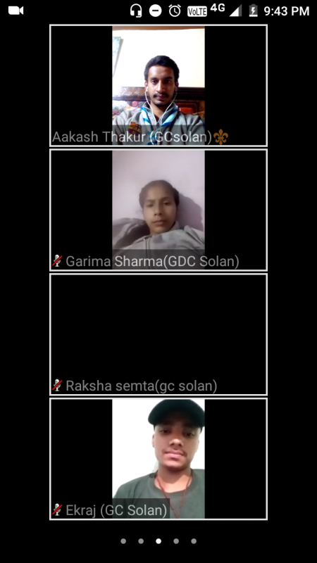 5th virtual group meeting of GC Solan