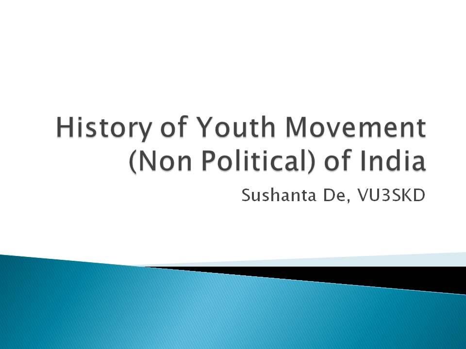 History of Youth Activities in India 