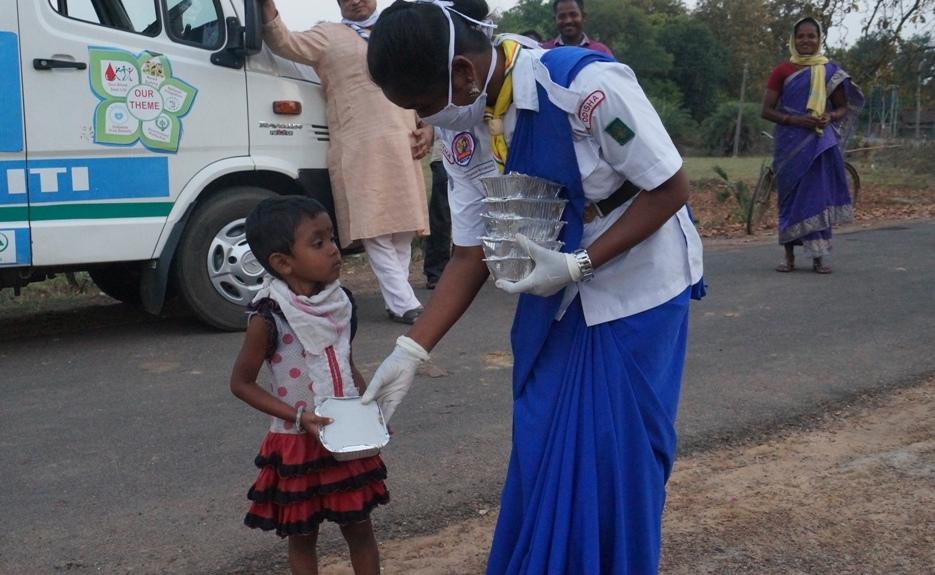 Food Distribution at Pamra village of Bargaon Block, Sundargarh District