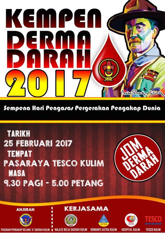 KEMPEN DERMA DARAH SEMPENA HARI PENGASAS PENGAKAP SEDUNIA 2017