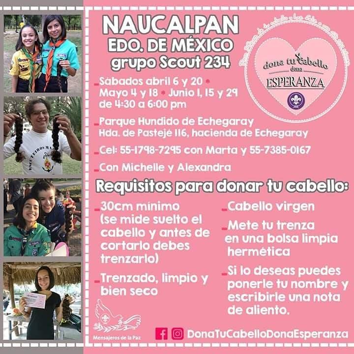 Dona tu cabello, Dona esperanza Naucalpan 2019