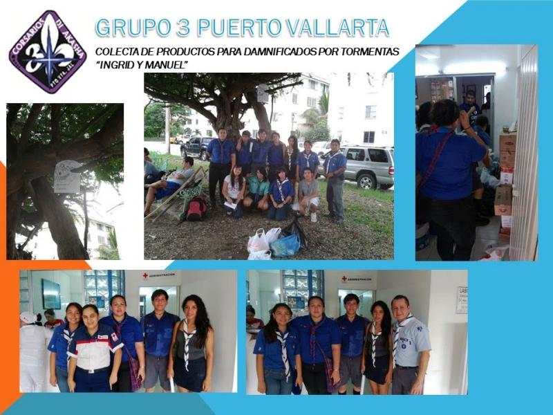 Colecta de productos para damnificados