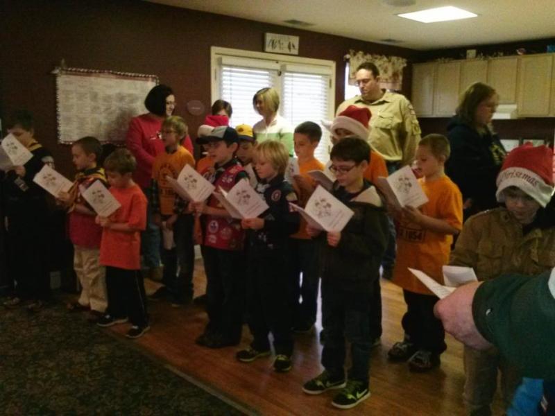 Pack 1054 Shared some holiday cheer at local Senior Care Facility