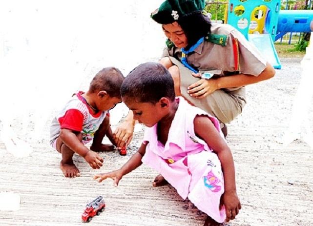 "Thai Scouts help Muslim Rohingya Stateless Illegal Migrants " 