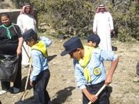 مفوضية الامير عبدالمجيد الكشفية بحداد بني مالك تقيم مشروع البيئة