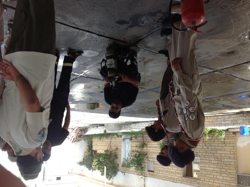 كشافه الامام مالك الثانويه وزياره للدفاع المدني بمناسبه اليوم العالمي للدفاع المدني