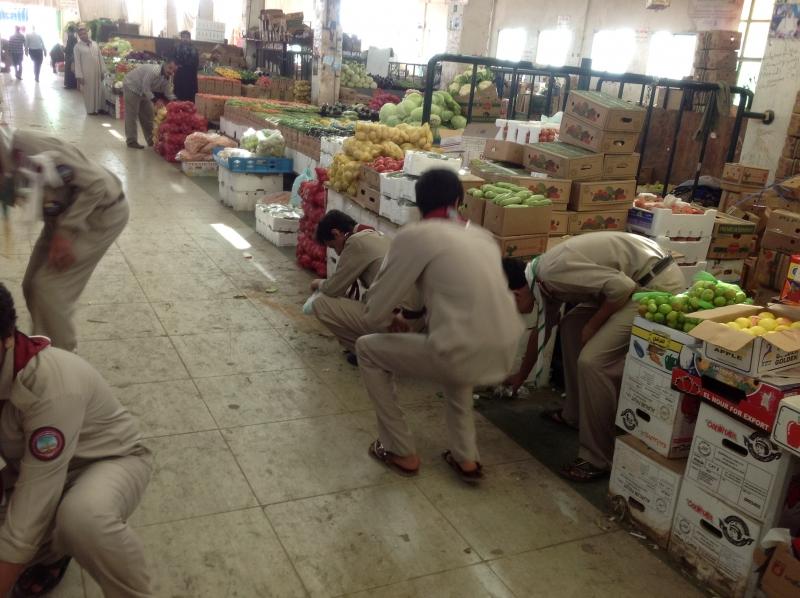 مشاركه كشافه الامام مالك الثانويه في مشروع البئه