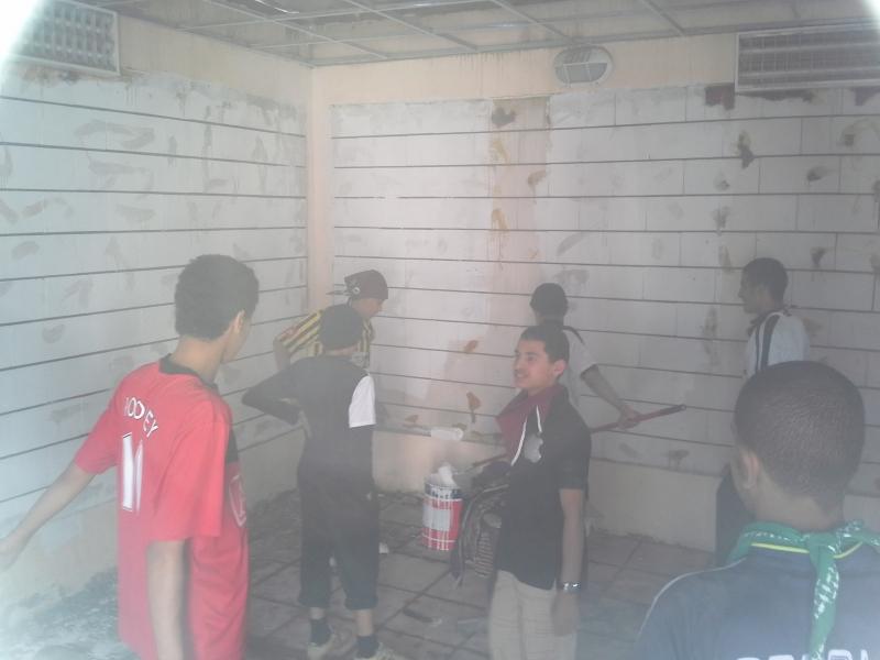 تنظيف مقر الكشافة بثانوية الأمير محمد 