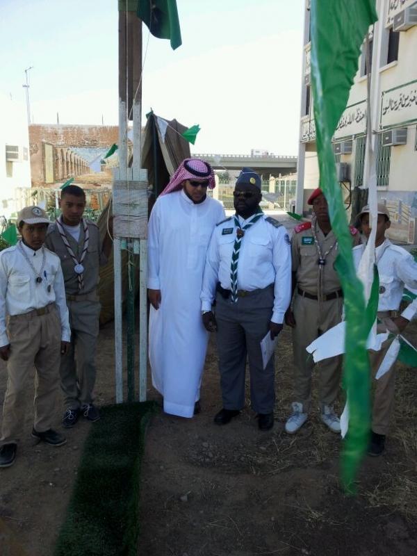 زيارة القائد المفوض الاستاذ  حبيب  هوساوي في معسكر صقور العقيق الكشفي.