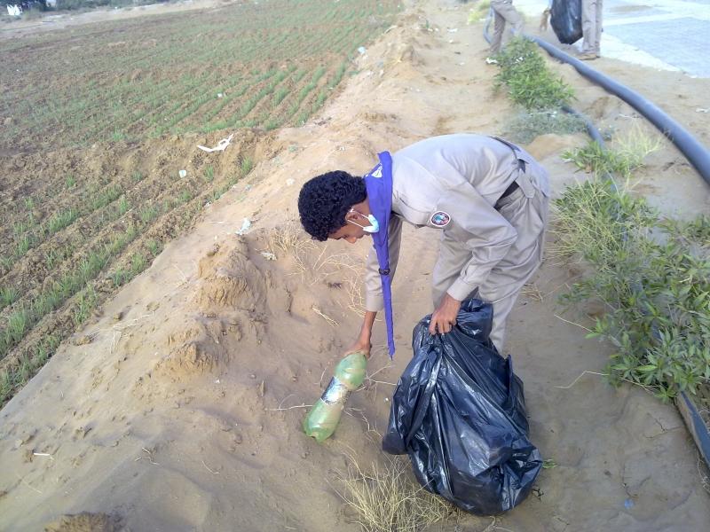 المشاركة الفعالة في المشروع الوطني الكشفي لنظافة البيئة وحمايتها