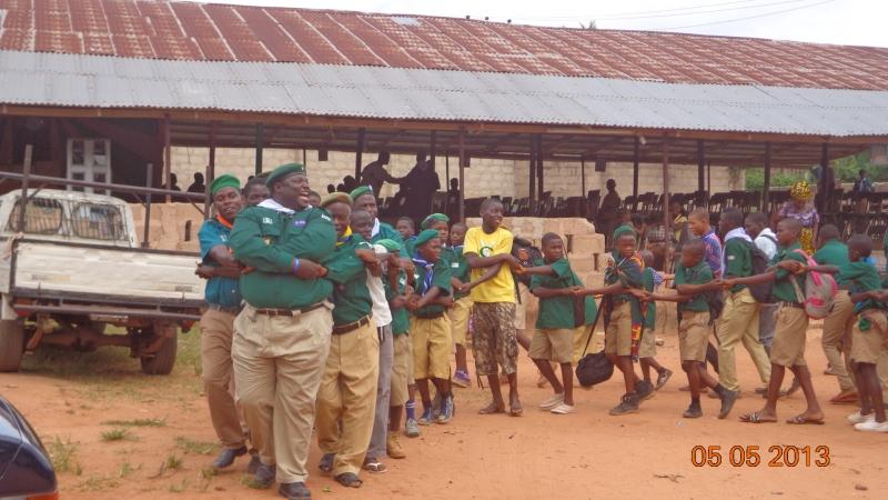 Rover Scouts controlled Traffic on Awka Main Road in Anambra State Nigeria