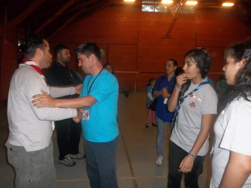 Service for future Peace. Guides and Scouts help to a Children Fun Day