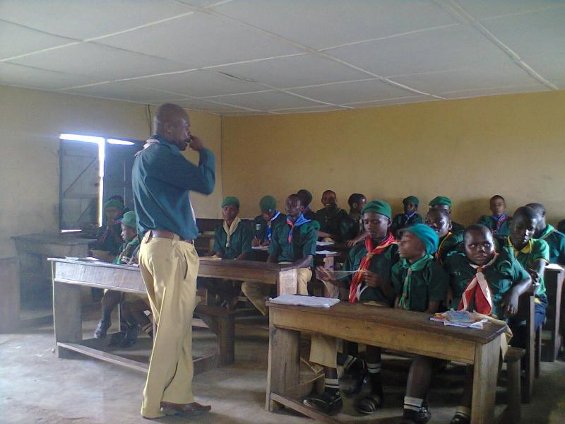 Scouts in Ibiono Ibom camp at use ikot amama