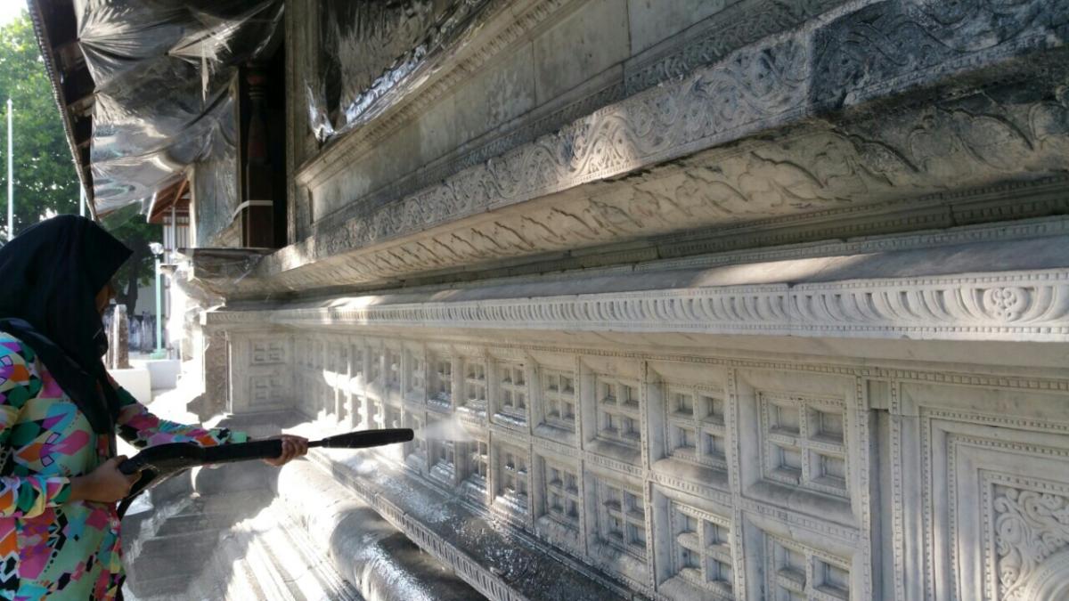 Scouts of 3rd Male' Has performed a cleaning program   Male' Hukuru Miskiy (Male' Friday Mosque) 