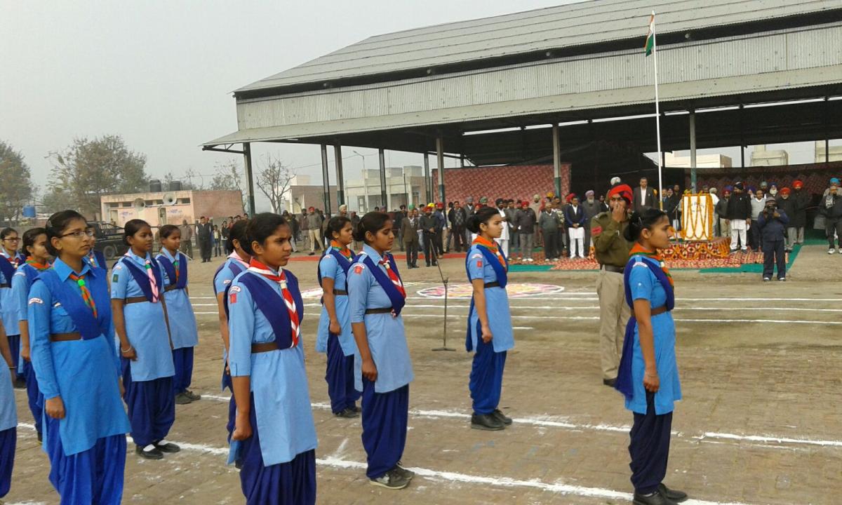 Republic day prade and rehearsal at Maur Mandi 