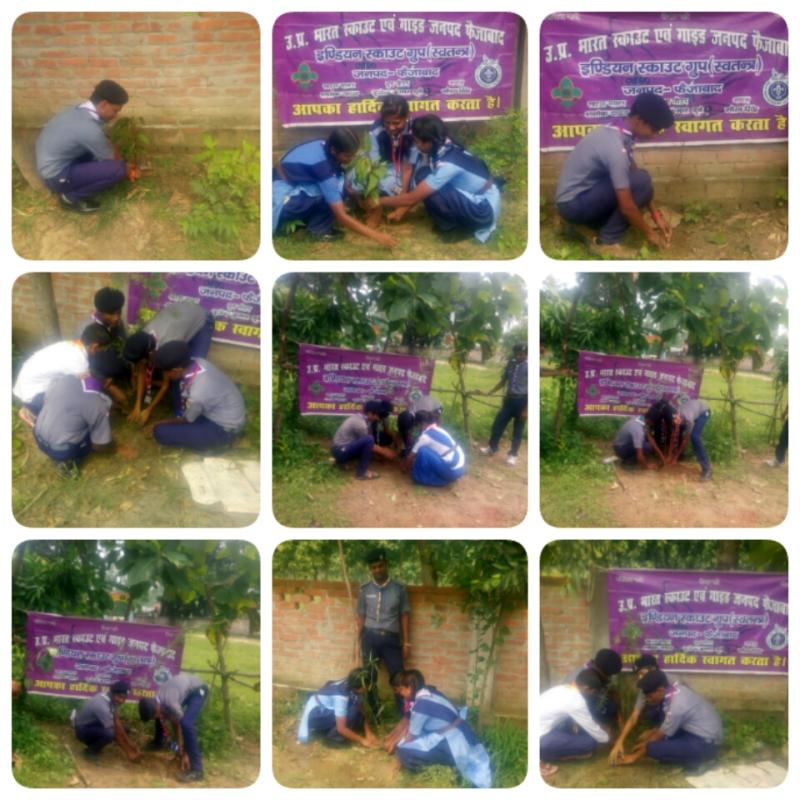 इण्डियन स्काउट / गाइड ग्रुप (स्वतंत्र) ने स्वतंत्रता दिवस पर किया वृक्षारोपण।