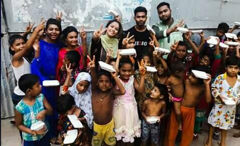 Eid celebration with street childs