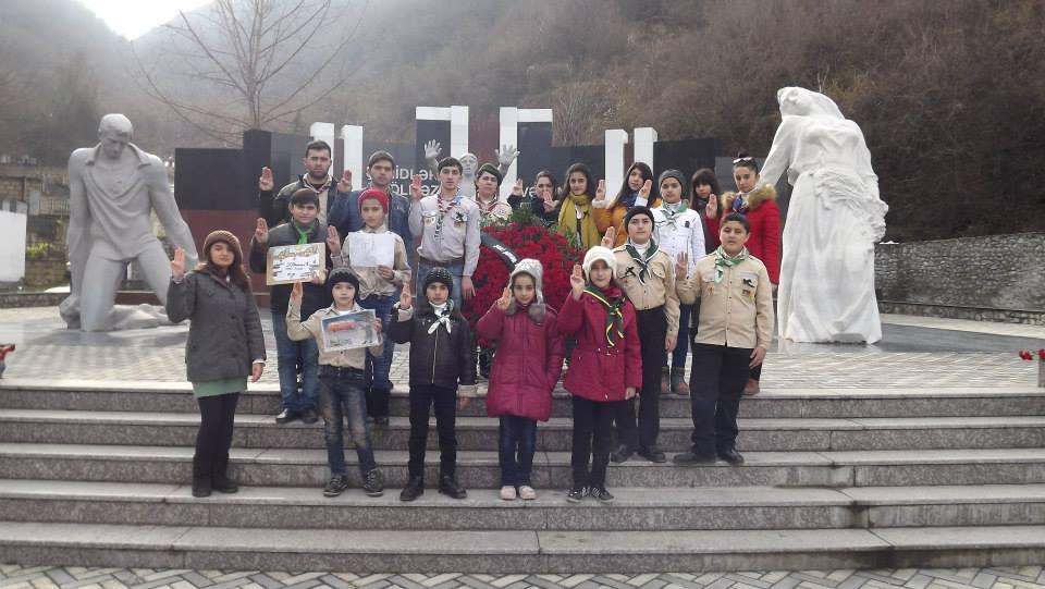 Scouts of Shaki visited Martyrs' Lane in memory of heroes died on 20 January 1990.
