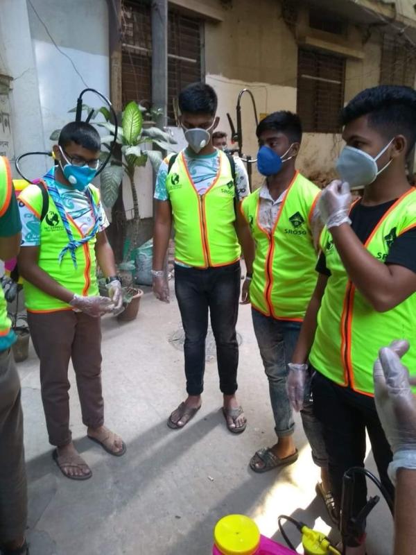 জীবাণু মুক্ত এলাকা।