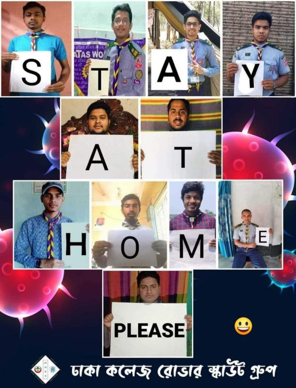 COVID -19, Dhaka College Rover Scout Group 