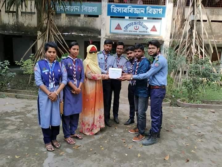 We help a women who was attract by acide