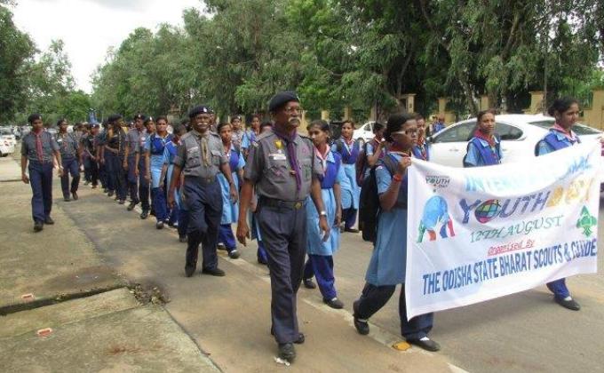 The Bharat Scouts & Guides, India was conducting Peace March at Bhubaneswar occasion of World Youth Day on 12.08.2015