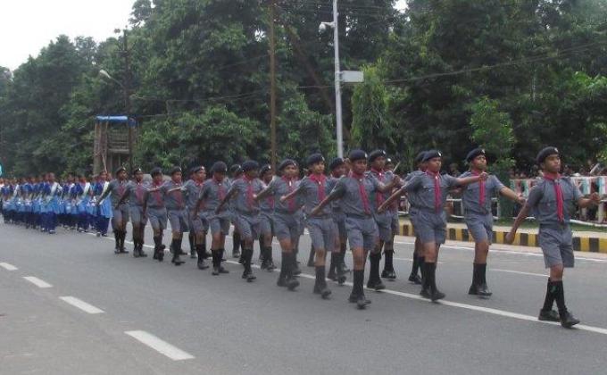 The Bharat Scouts & Guides, Odisha State, Scouts/Guides/Rovers/Rangers and also One Platule- Air Scot / Navey Scout and Environment Ranger Platune also are doing in 69th Independence Day Parade at Bhubaneswar. Parade Ground.