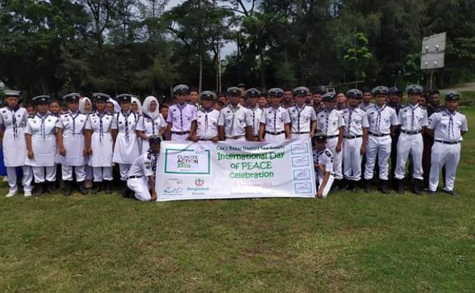 Bangladesh Scouts, Cox's Bazar District Sea has succesfully celebrated International Day of Peace. 