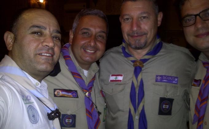 In the opening of El 3azm El 3arabi Group at Tripoli, with Lebanese scout federation and in presence of General secretary of Arab Scout Bureau Dr. Atef Abdel Majid.