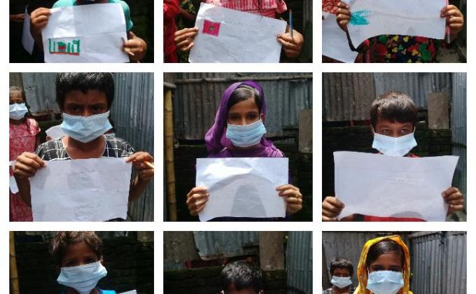 Art Competition with Slum Children in COVID19 pandemic 