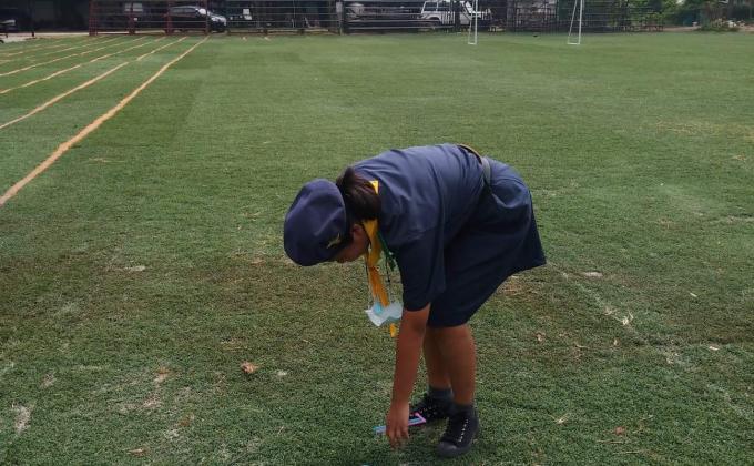 จิตอาสาเก็บขยะในพื้นที่